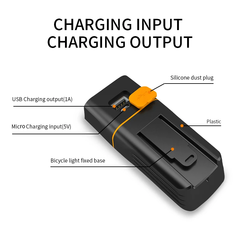 Перезаряжаемый от USB водонепроницаемый велосипедный светодиодный фонарь для комплектов велосипедов передний и задний фонари с блоком