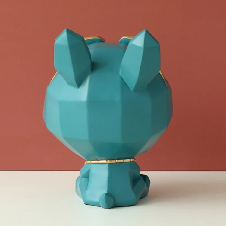  Modern luxury home decor gift resin art sculpture figurine dog storage