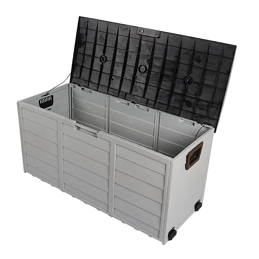 Garden Storage Box Large Tool Box Garden Trash Bin Shed Plastic Heavy Duty Outdoor Storage House