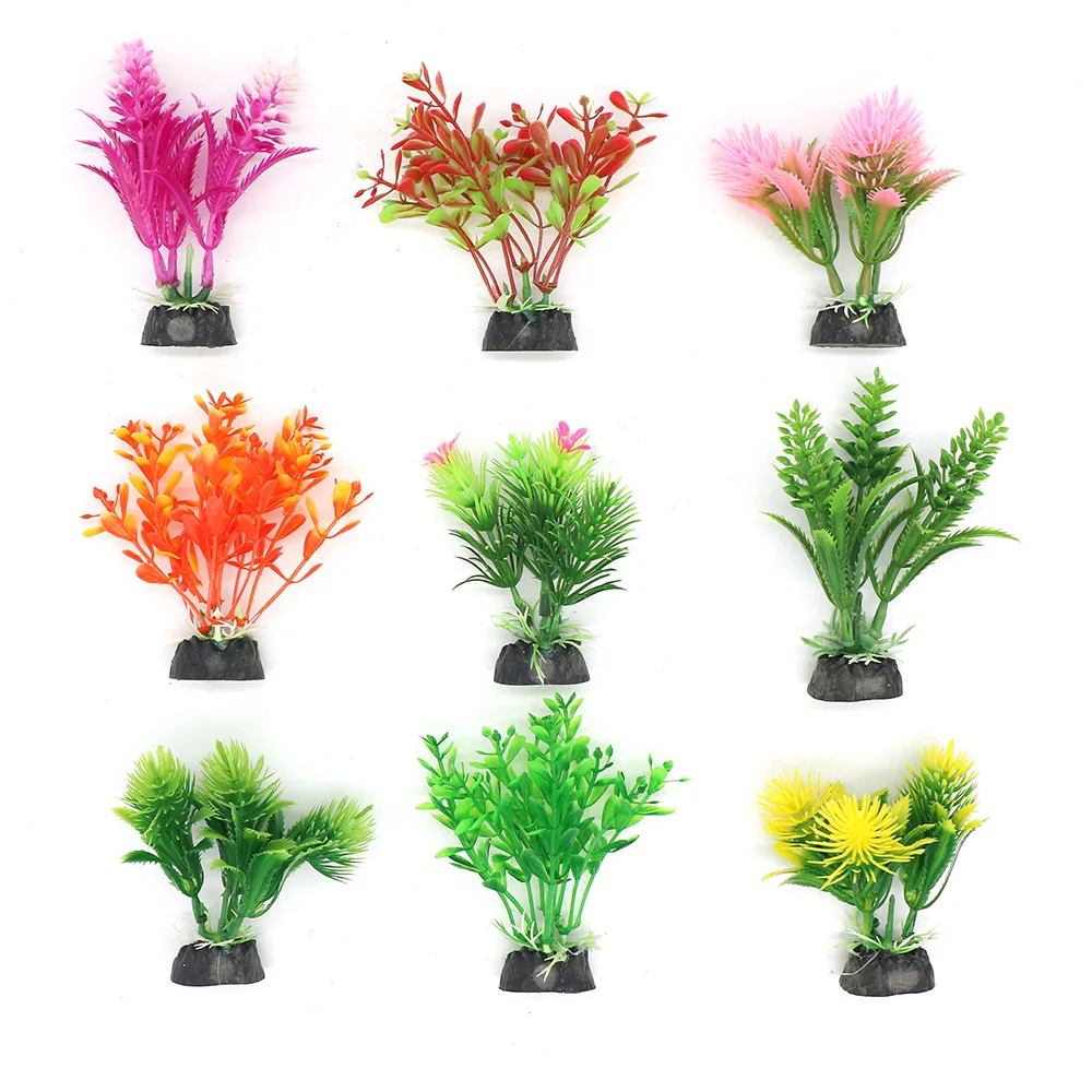 Aquarium plastic plants Grass Artificial Plastic Water Plant for fish tank landscaping Wholesale Aquarium Plastic plants