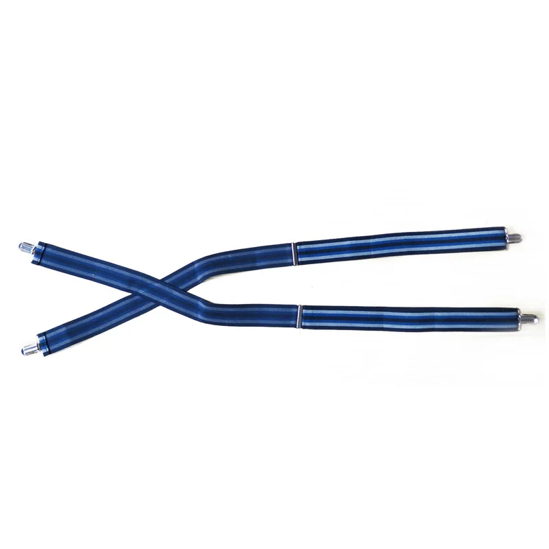 Hot Sale Fashion Adjustable Blue Stripe X Shape 4 Clips on Kids Elastic Suspender Belt for Children