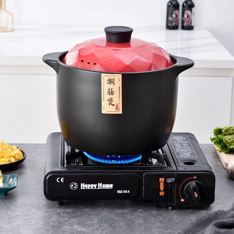RONGYE ceramic pot heat resistance cooking pot induction-gas-stove safe soup cooking pot