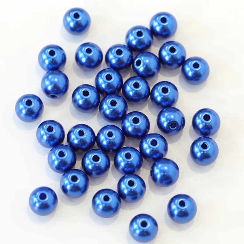 
Hot Sale ABS Plastic Loose Round Pearls Amethyst Beads Decorative Pearl Hair Clip with Holes Designs 