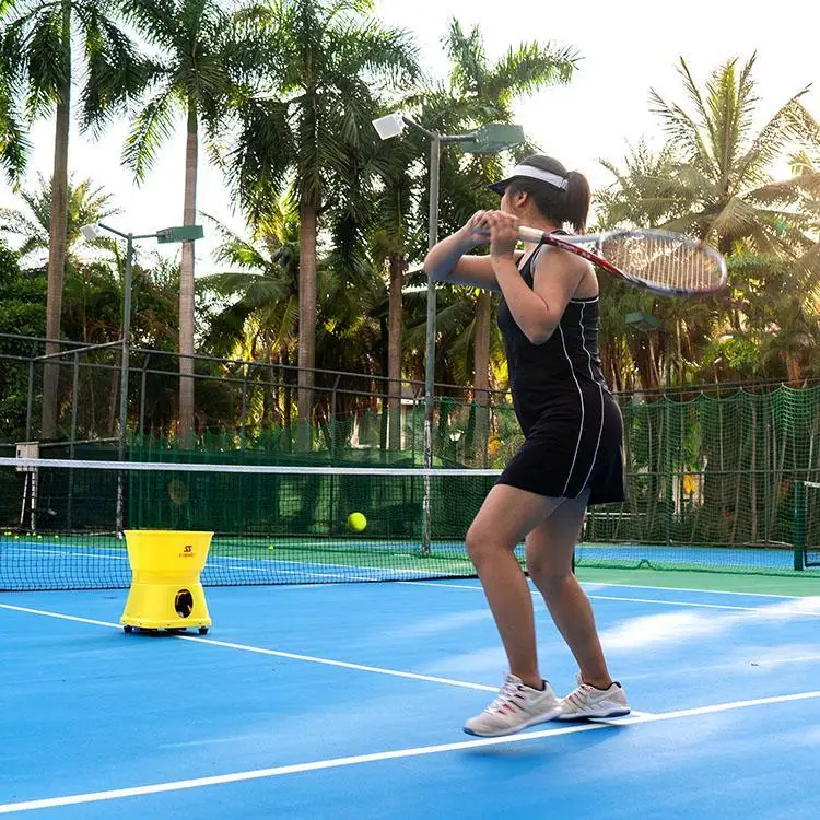 
Family use ball rebound training machine automatic tennis court equipment for players 