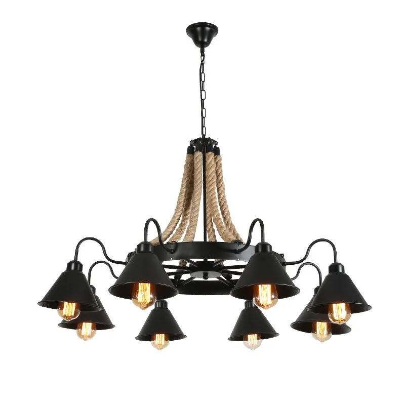 Living Room Black Indoor Hanging Decorative Round Aluminum Ceiling Luxury Modern Led Chandelier