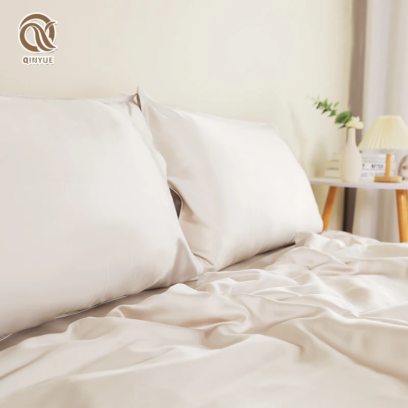Bamboo silk bed sheets Luxury comfortable breathable Good tactile sensation fabric OEKO class 1 certificate support bulk orders