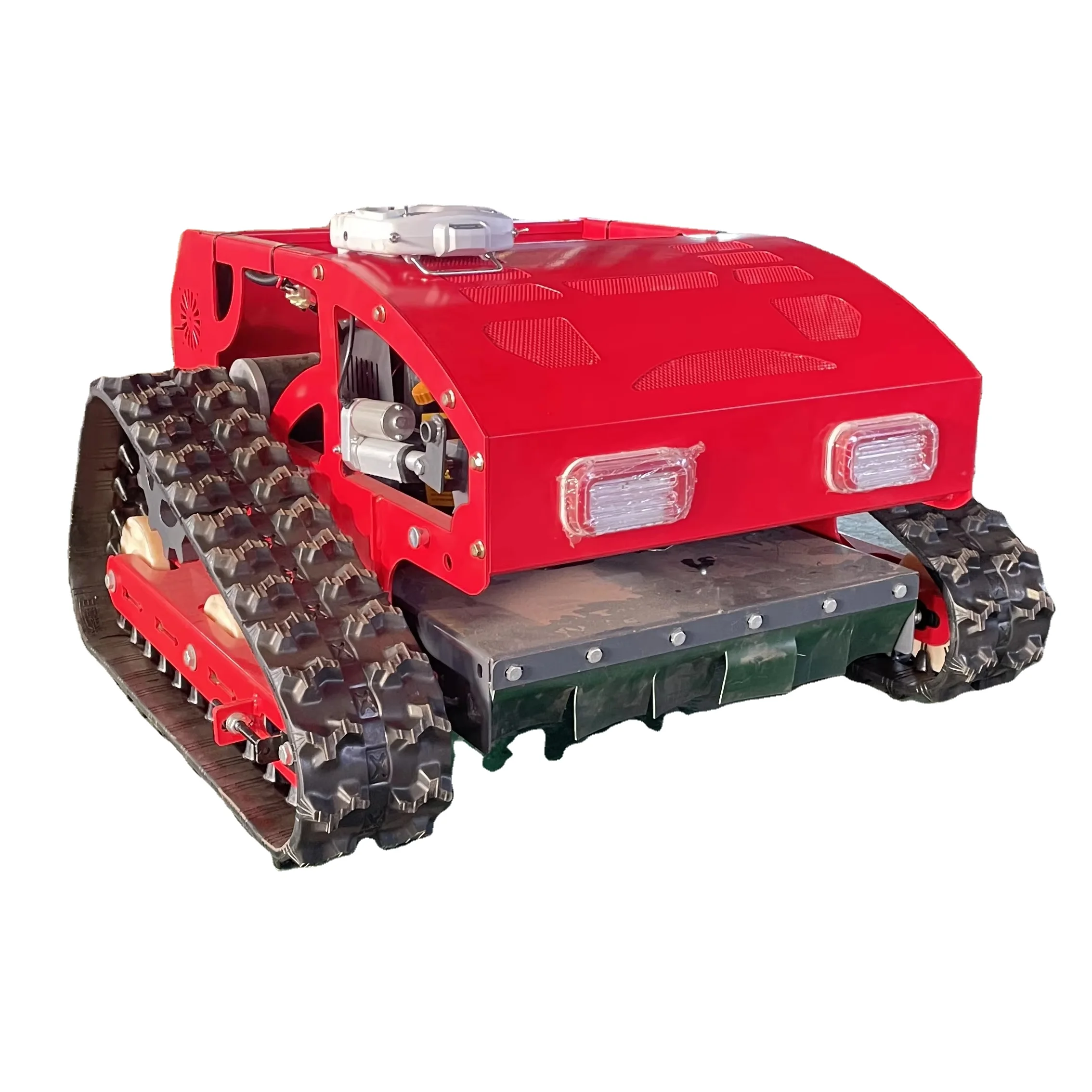 China Manufacturer Remote Control Smart Electric Track Lawn Mower  For Grass Cutting