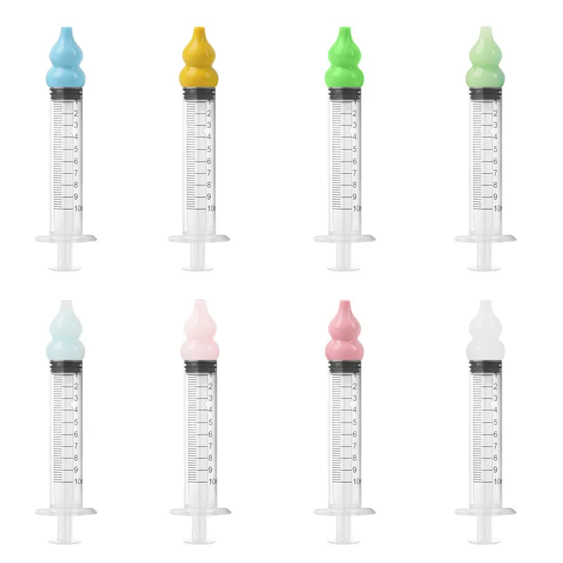 BPA Free Silicone Baby Nose Vacuum Cleaner Soft Silicone Baby Nasal Aspirator Manual Cleaning Syringe Tools