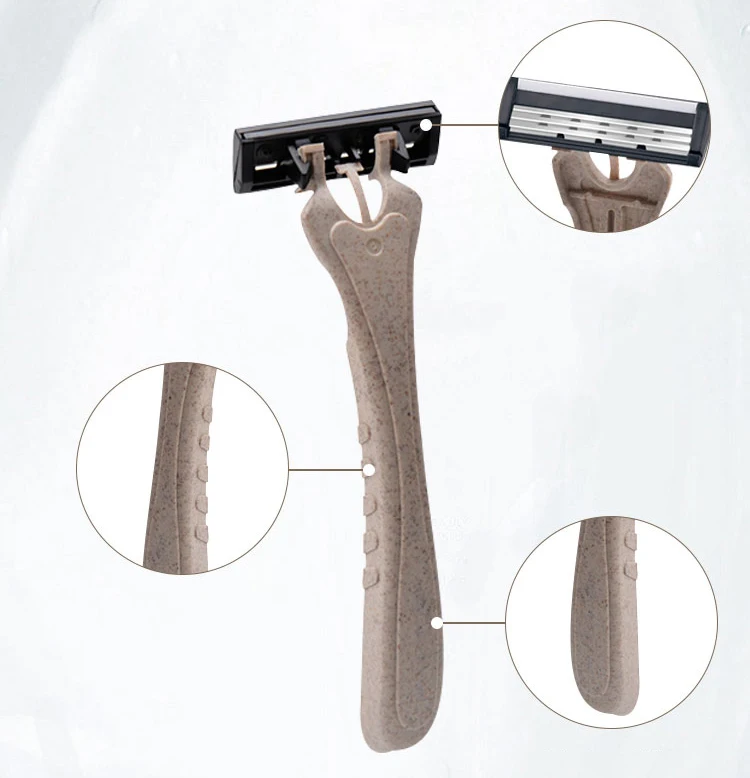 Easy to use eco-friendly disposable light bath shaver hotel shaving cream bagged shaver men and women travel manual razor