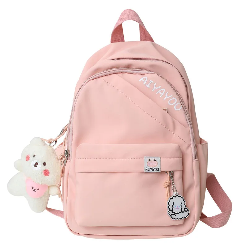 9812  School bag Student Fashion All-Matching Large-Capacity Backpack Simple Casual Backpack