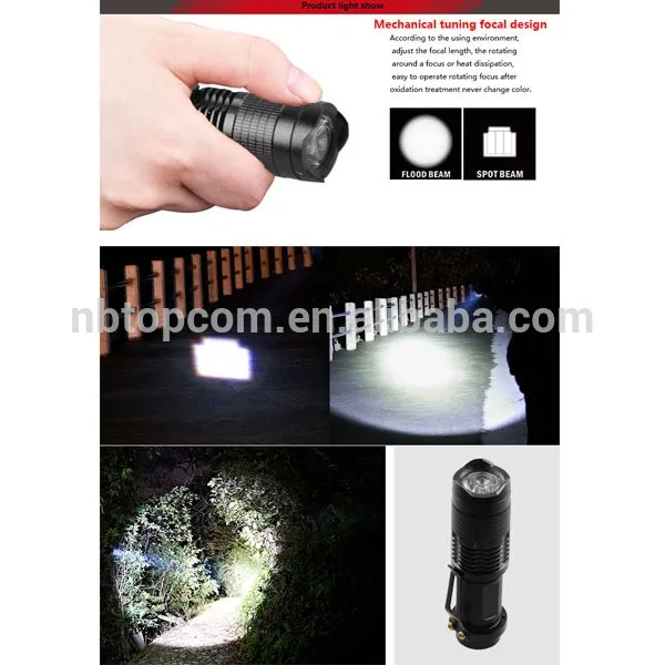 Pocket Light LED Flashlight Portable Waterproof 3W XPE Flash Torch Mini for Camping Hunting Outdoor