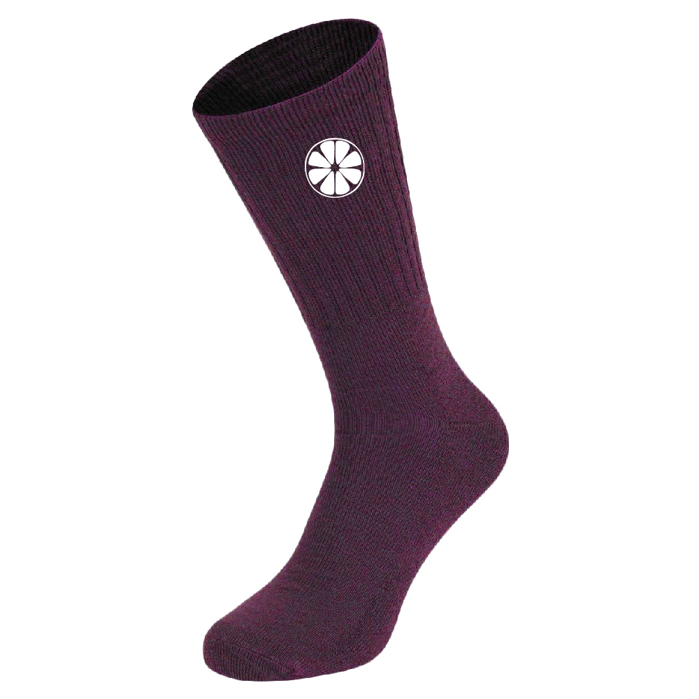 Vintage bamboo breathable dark color unisex socks custom design patch work for socks