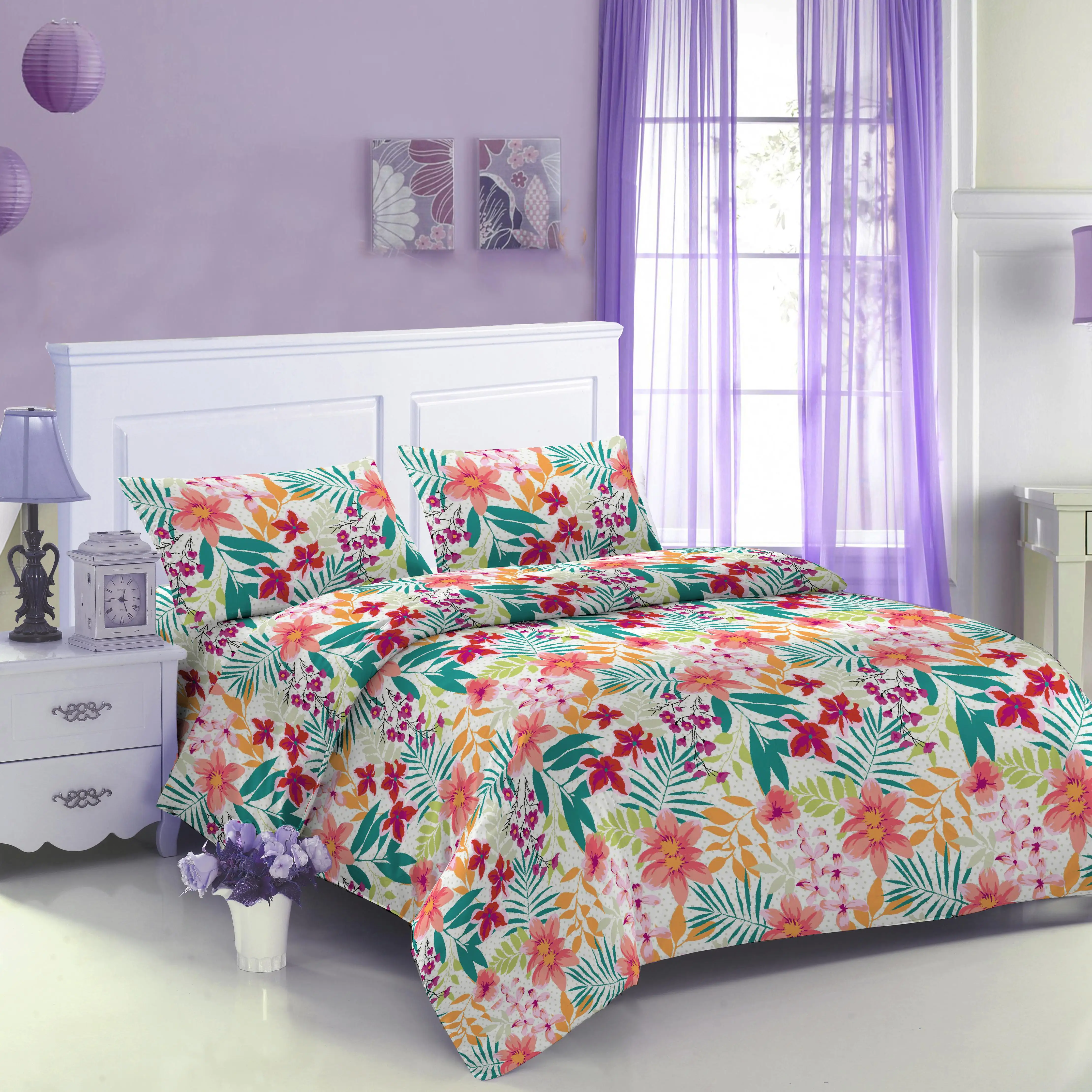 promotional bed sheet or fitted sheet made by stock fabric