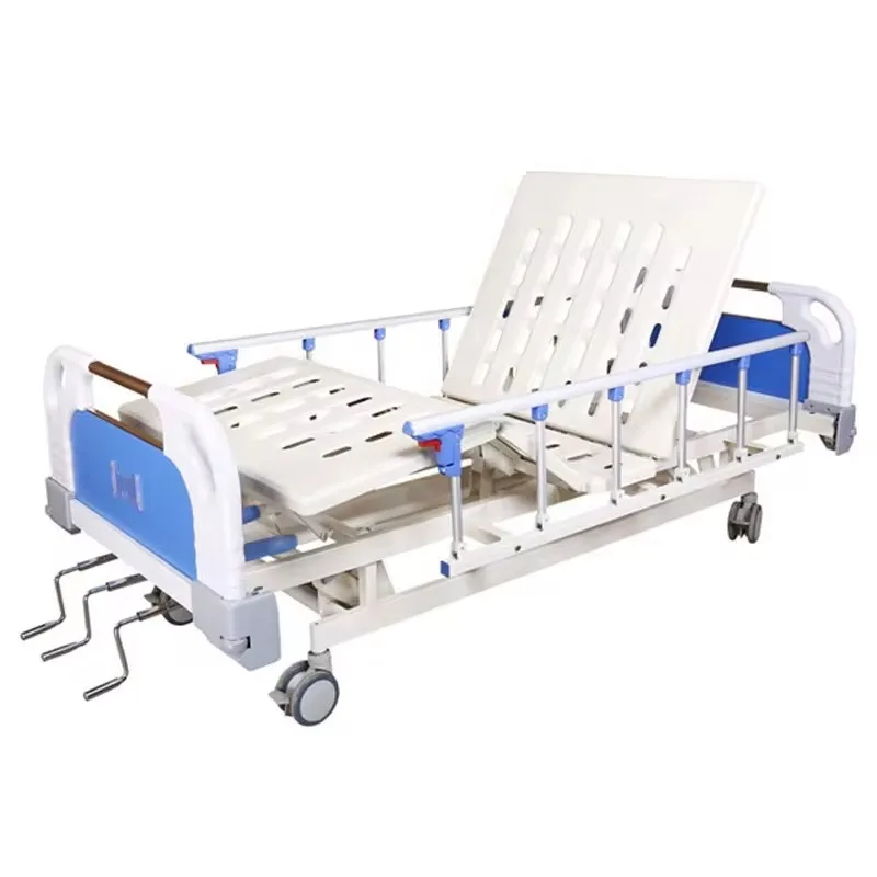 Easycare Good Price Hospital Equipment Three Functions Adjustable 3 Crank Manual Metal Homecare Hospital Nursing bed