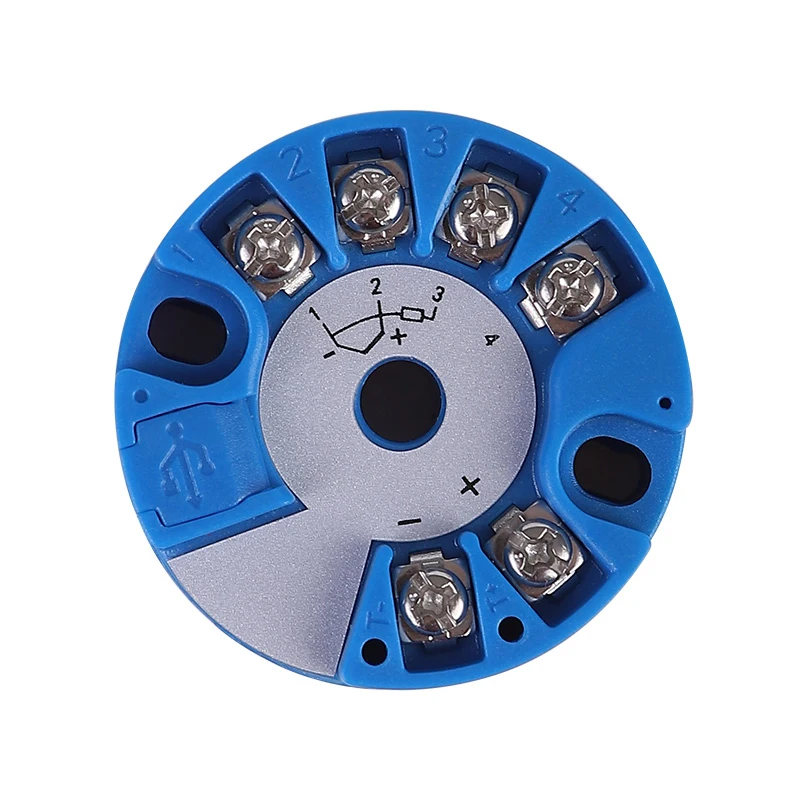 HART RTD input 4-20mA head mount universal input analog intelligent modbus rtu temperature transmitter with USB