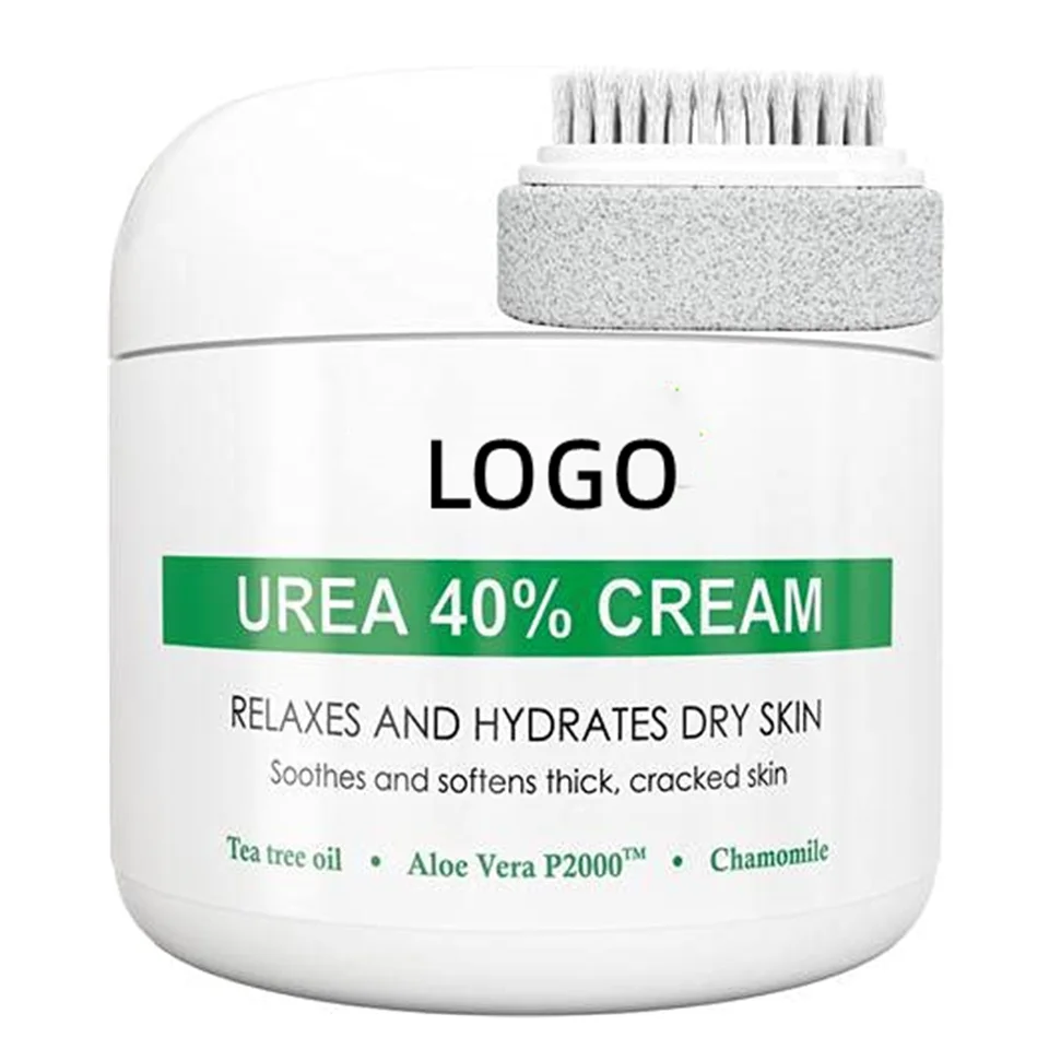 Private Label High Quality Urea 40% Foot Message Cream - With Pumice Stone and Brush