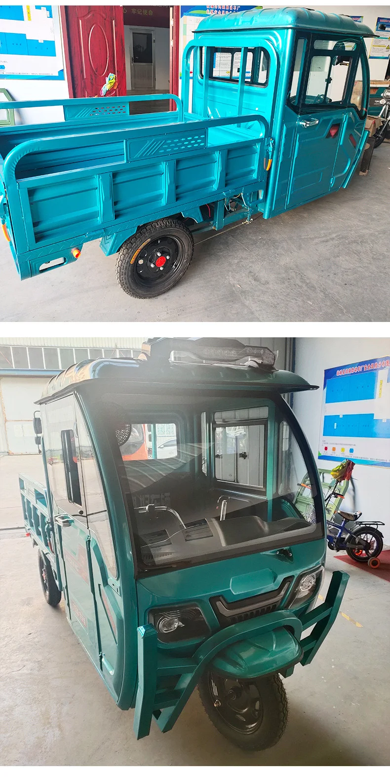 Milk Delivery Dump Ready To Ship Electric Cargo Tricycle Truck For Delivery Cargo