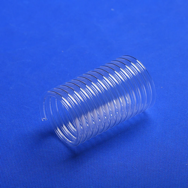 Chemical instrument spiral quartz tube high temperature spiral heat-resistant glass quartz glass tube