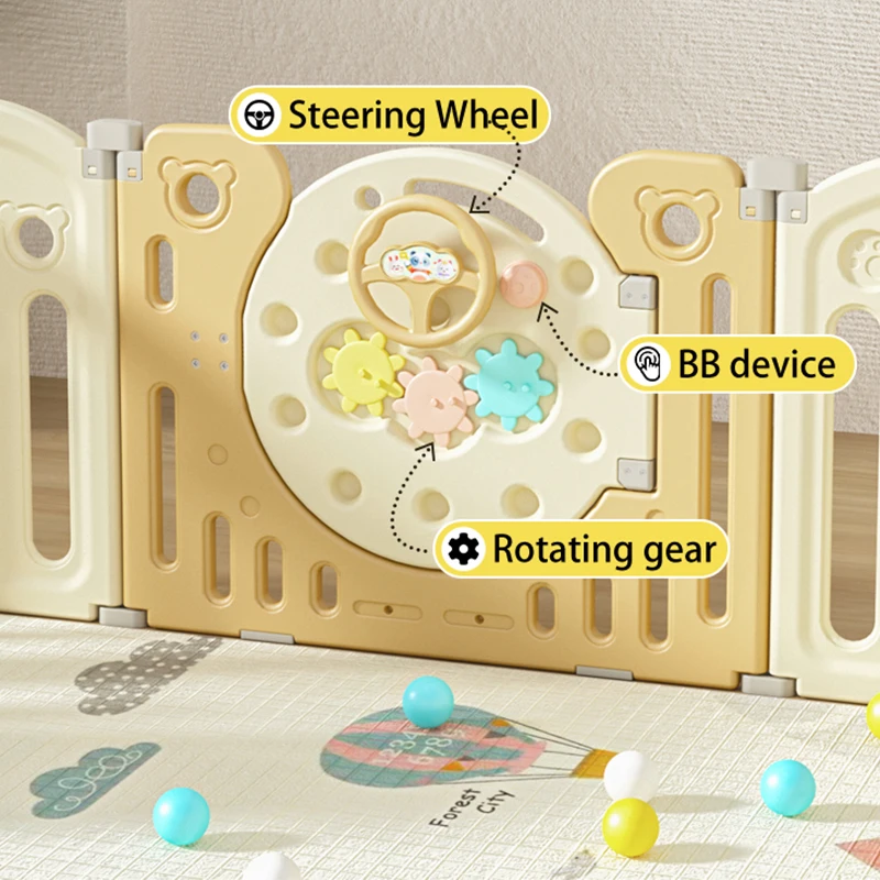 High Quality Customizable Baby Safety Fence Children Portable White Latest Play Yard Large Playyard Plastic Indoor Kids Playpen