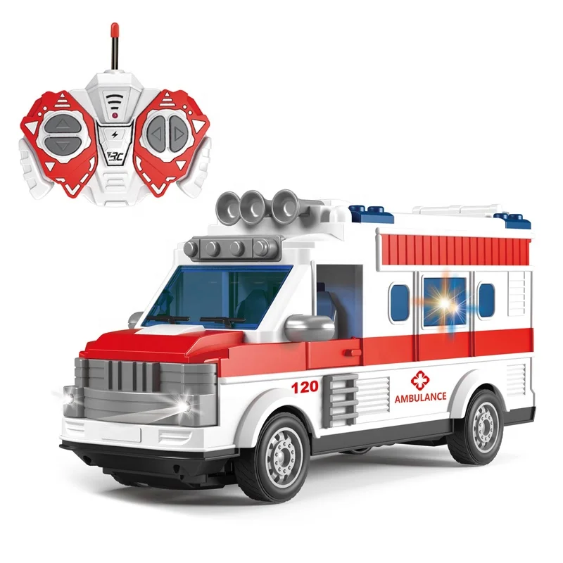 4 Channel Remote control ambulance toy model ambulance 1:30 rc car toy with light