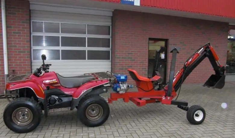 Powerful mini backhoe /Strong backhoe with 4 different size cylinder for digging