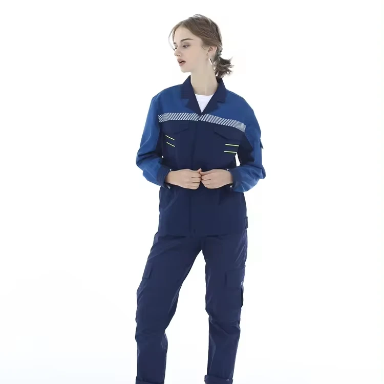 Gas station anti static water repellent windproof thermal insulation winter suit uniform with reflective tape