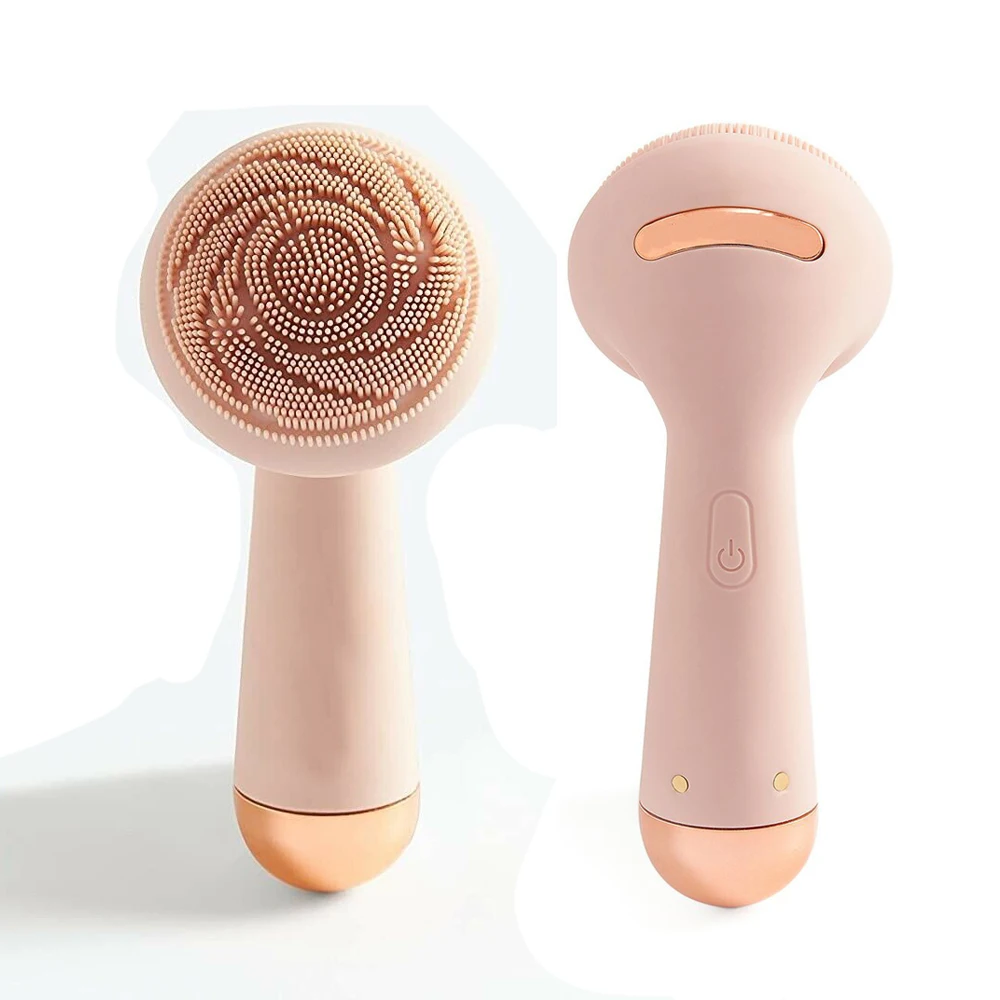 Electronic soft sonic wash silicone face cleaning brush