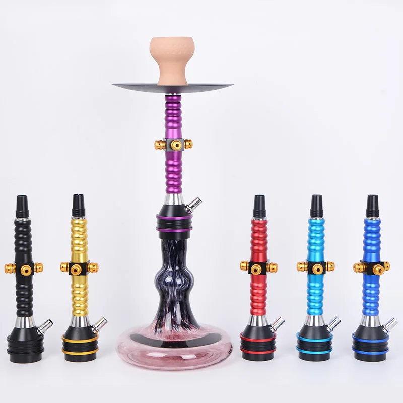 Factory Price Luxury Russian Portable Sheesha Hookah Aluminum Alloy Shisha Hookah Full Set