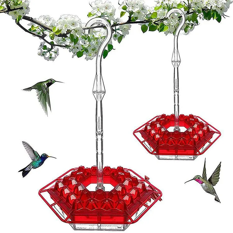 Forest Garden Hook Hexagonal Hole Pet Wild Bird Hummingbird Water Feeder Hanging Vajilla De Aves Supplies Products Accessories