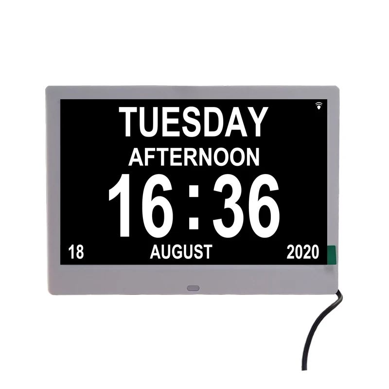 10 Inch Display WiFi Weather Humidify Table Alarm Day For Elderly Electric Calendar Clock Digital Photo Frame
