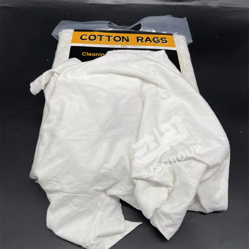 100% reused 10 KG bales 100 cotton wholesale direct cheap textile waste white cotton knit bag rags