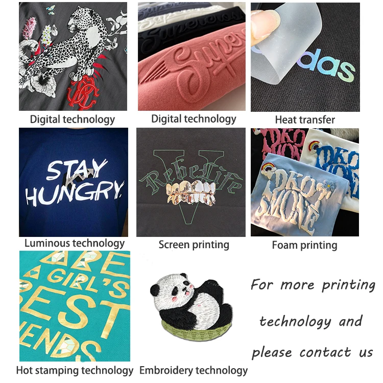 3D Puff Printing good quality of different weights of cotton  t-shirt high quality t-shirt  custom special personal t-shirt