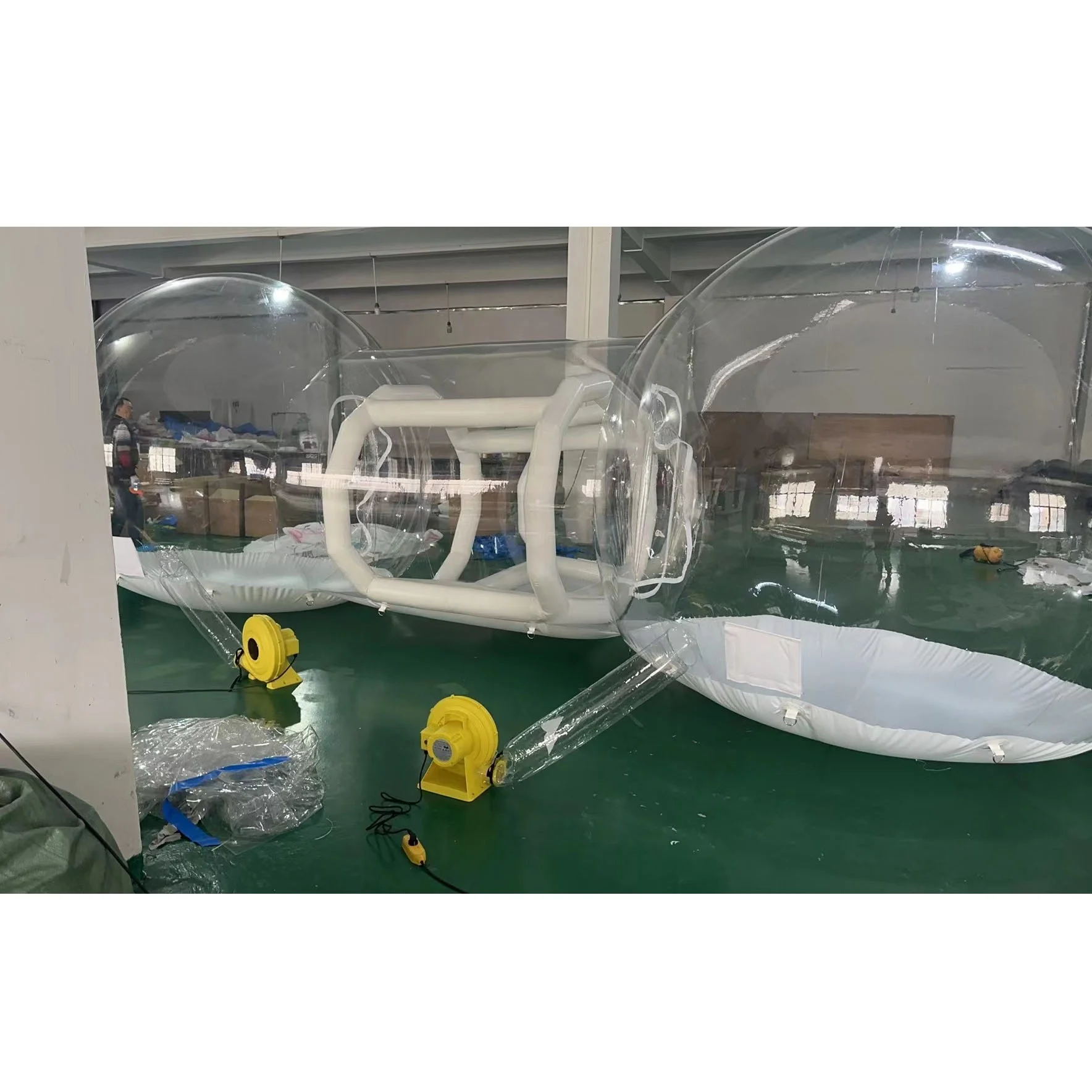 Event Wedding Party PVC Inflatable Bubble Tent Transparent Igloo Dome Tent Twins Double Inflatable Bubble House For Kids Adult
