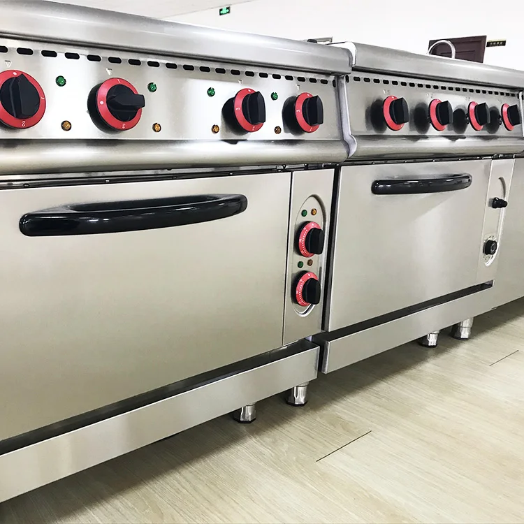  Коммерческое оборудование для приготовления пищи газовая плита с 6 горелками отеля ресторана