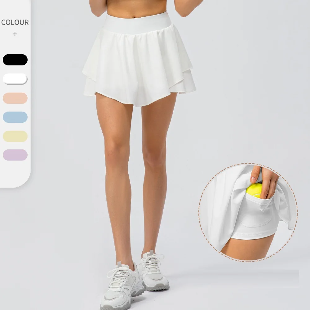 New Arrivals Summer Women Sport Yoga Gym Short Skirt Tennis Skort Mini Pleated Skirt