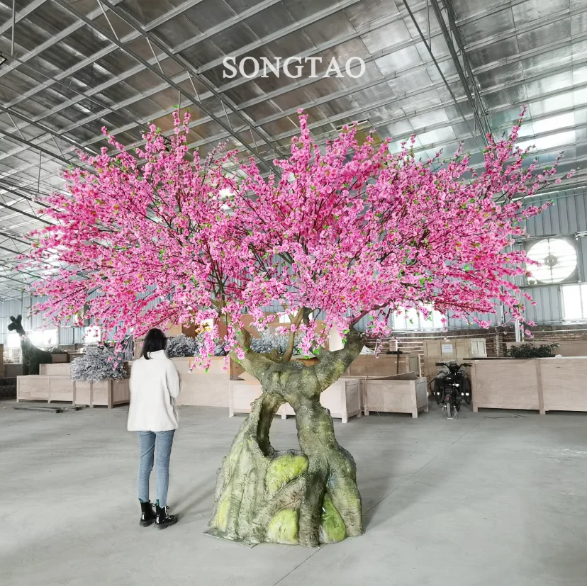 Индивидуальный искусственный ствол дерева декоративный персик вишня цветок дерево