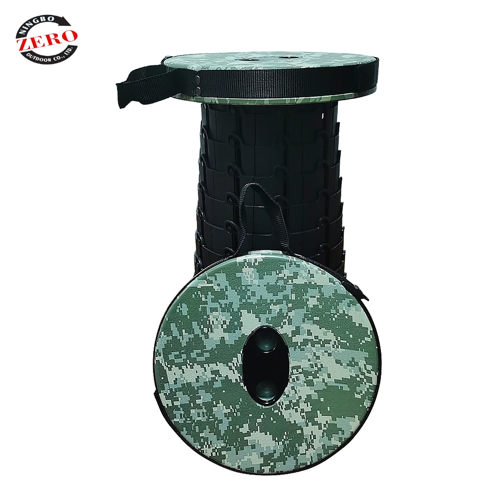 
Retractable Folding Stool, BHMS Portable Sturdy Lightweight Stool Foldable Outdoor Plastic Stools Seat for Camping BBQ Fishing 