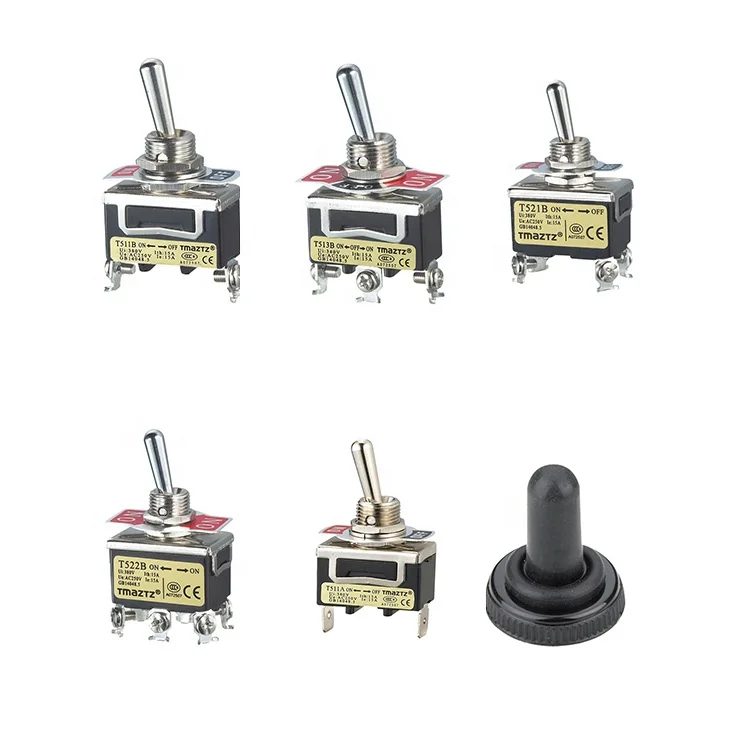 DPDT 6P ON-OFF-ON 15A miniature toggle switch 1322 T523B (Spring return model selectable)