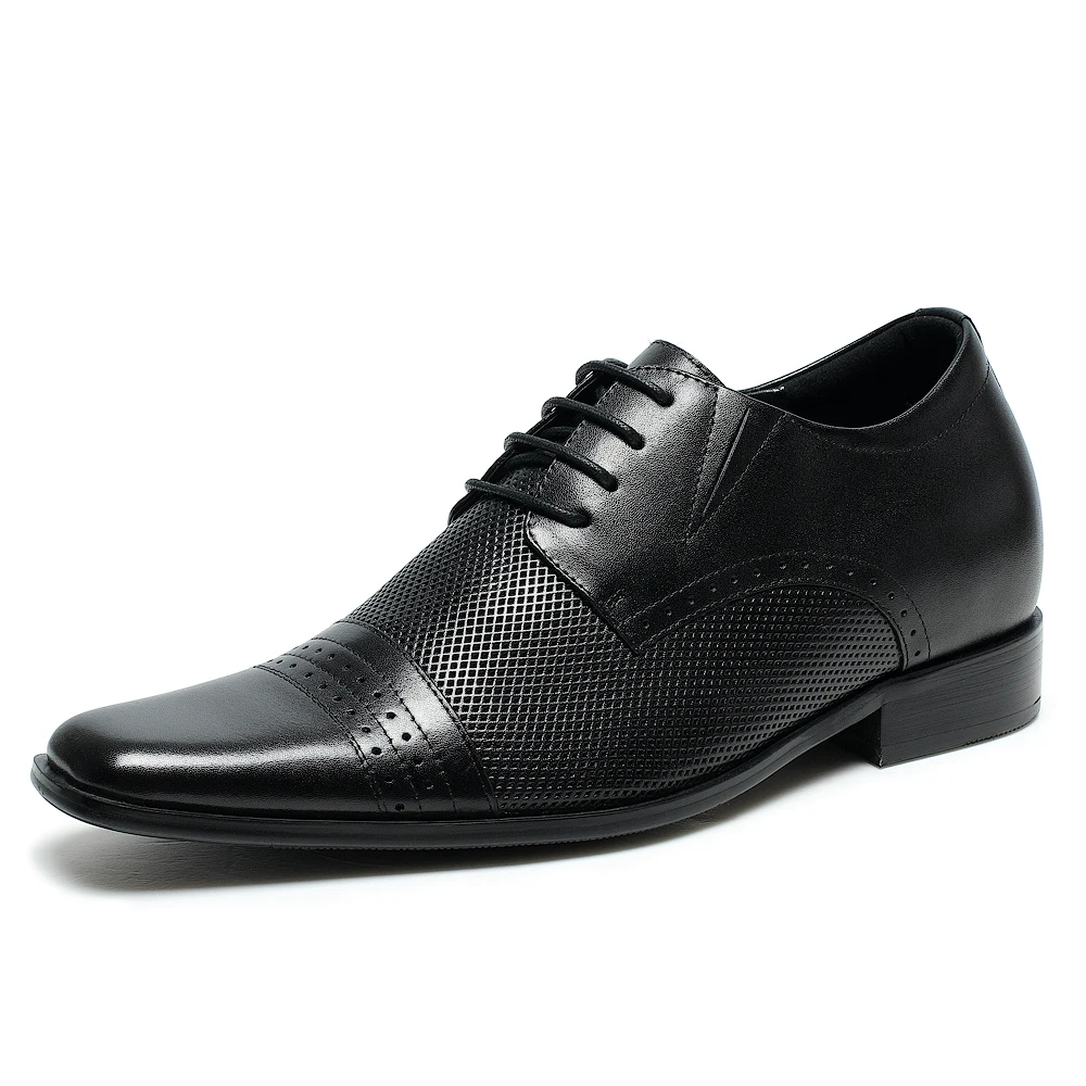 fashion lace up leather men formal , height increasing footwear elevator business wedding formal men dress shoes