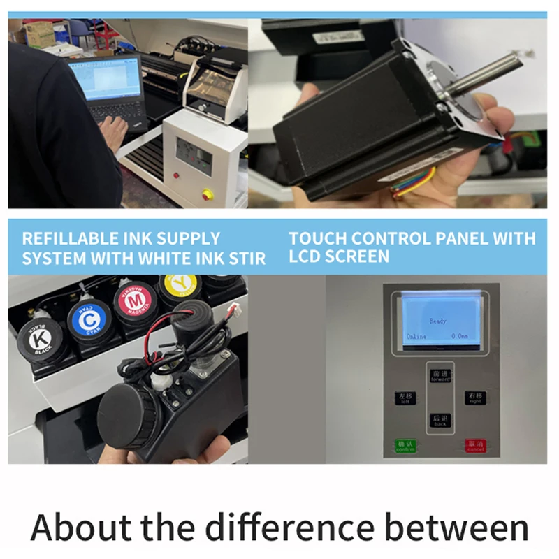 DOMSEM  Flatbed Uv Printer A4 Size Uv Led digital Flatbed Printer A4 Fully Automatic phone case  PVC cards logo Printing Machine