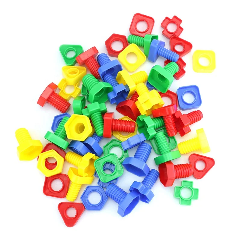 Preschoolers Toys Screw And Nuts Educational Montessori Bolt Toy, Safe Material Plastic Screw Nut Occupational Therapy Tools