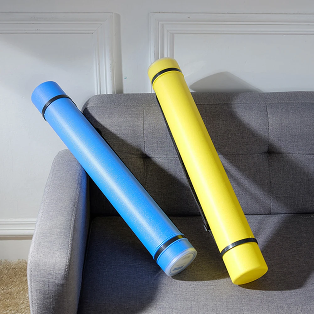 Extendable Poster Tubes Expand with Shoulder Strap PE Plastic Painting Tubes Drawings Art Portable Durable Round Storage Cases