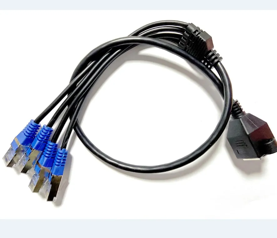 OEM FTP CAT6 Network Cable Branch Patch Cord 1 Female RJ45 to 4 Male RJ45 Ethernet Patch Cable