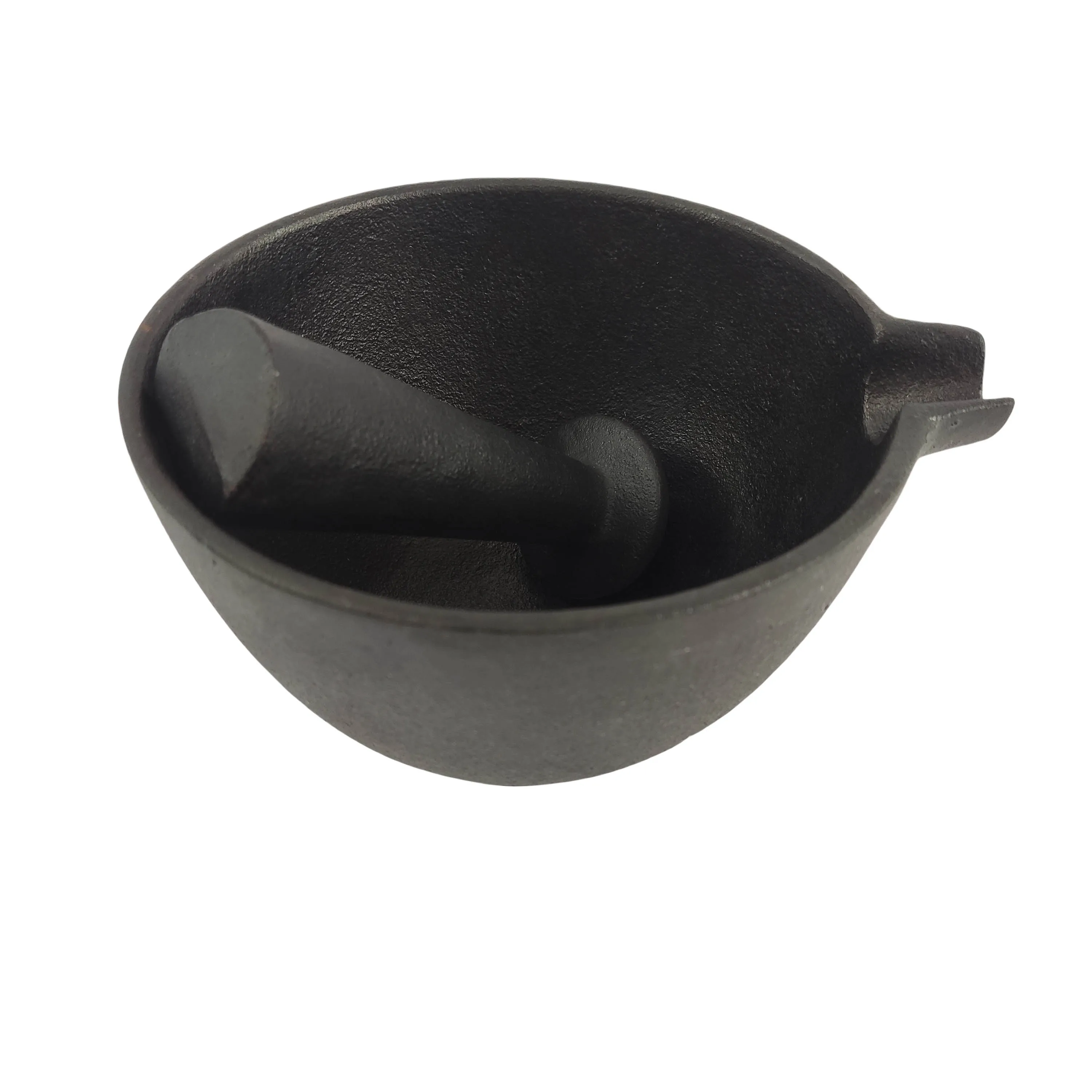 High Quality Diameter 13cm 15cm Cast Iron Bowl Garlic Tank Mortar And Pestle