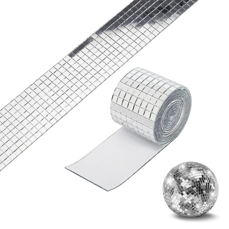 Coloured DIY Decorative Wall Stickers Disco Mosaic and Mirrors for Art Craft Square Construction Theme Mosaic Glass Mosaic