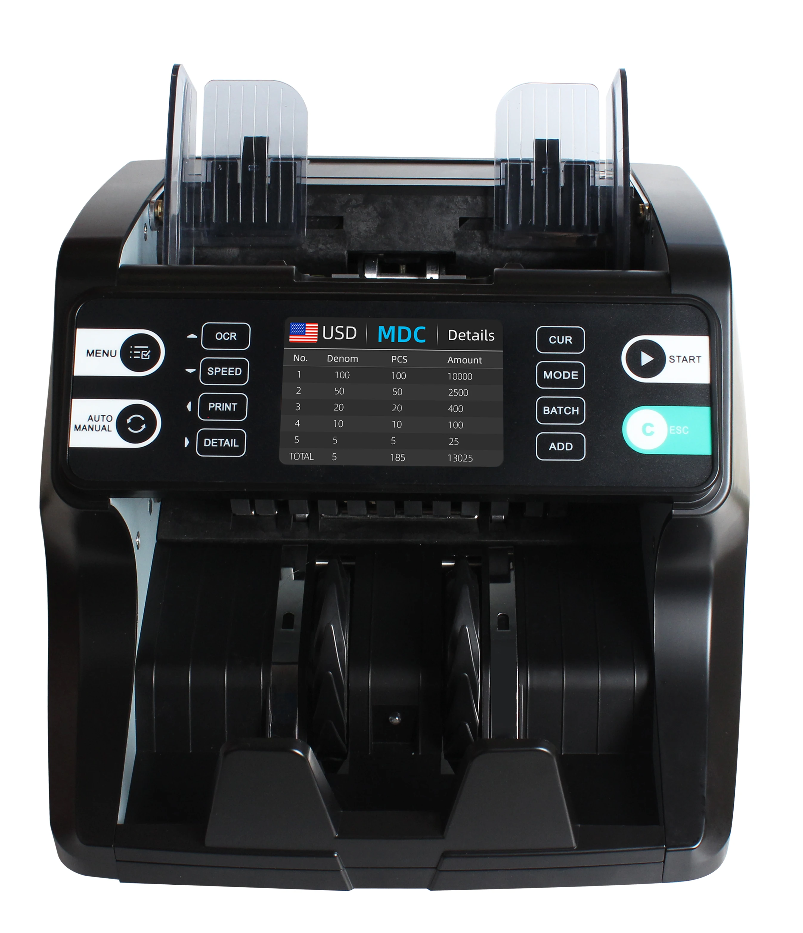 AL-926 2 CIS Multi -currnecy value mix counter machine and bill counter =