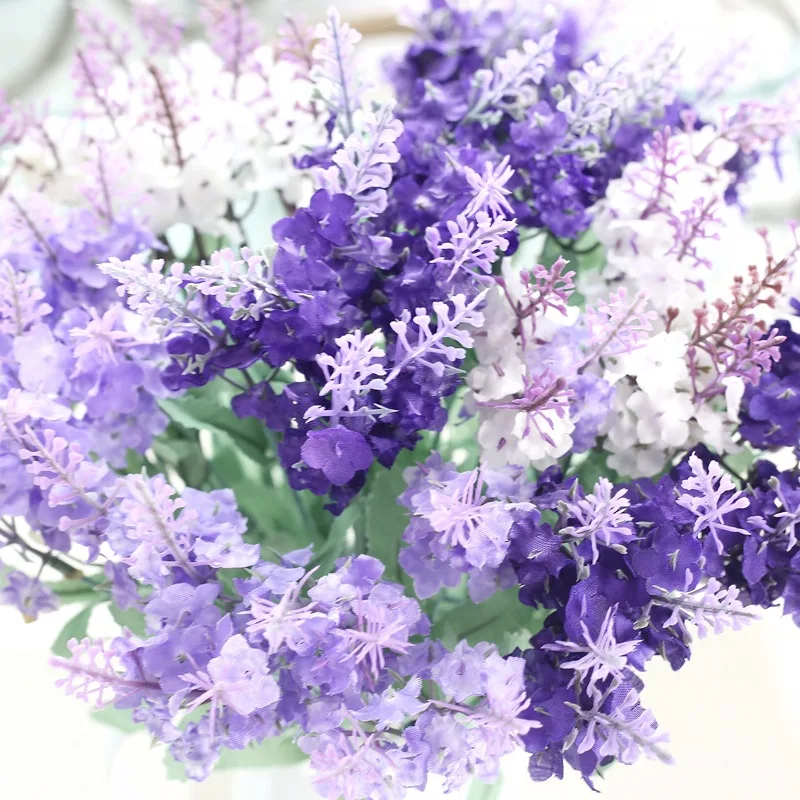 33cm hot sale new product  Decorative Flower Silk Flower Artificial Lavender For Home Wedding Decoration party