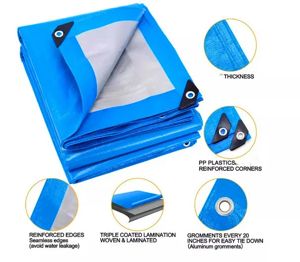 160gsm HDPE woven fabric waterproof Green PE tarpaulin