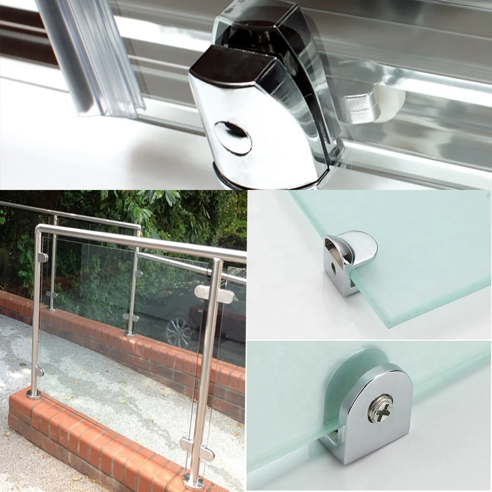 Glass Clamp Fittings Hardware Accessories Stair Glass Clamp Stainless Steel Glass Clip Frame