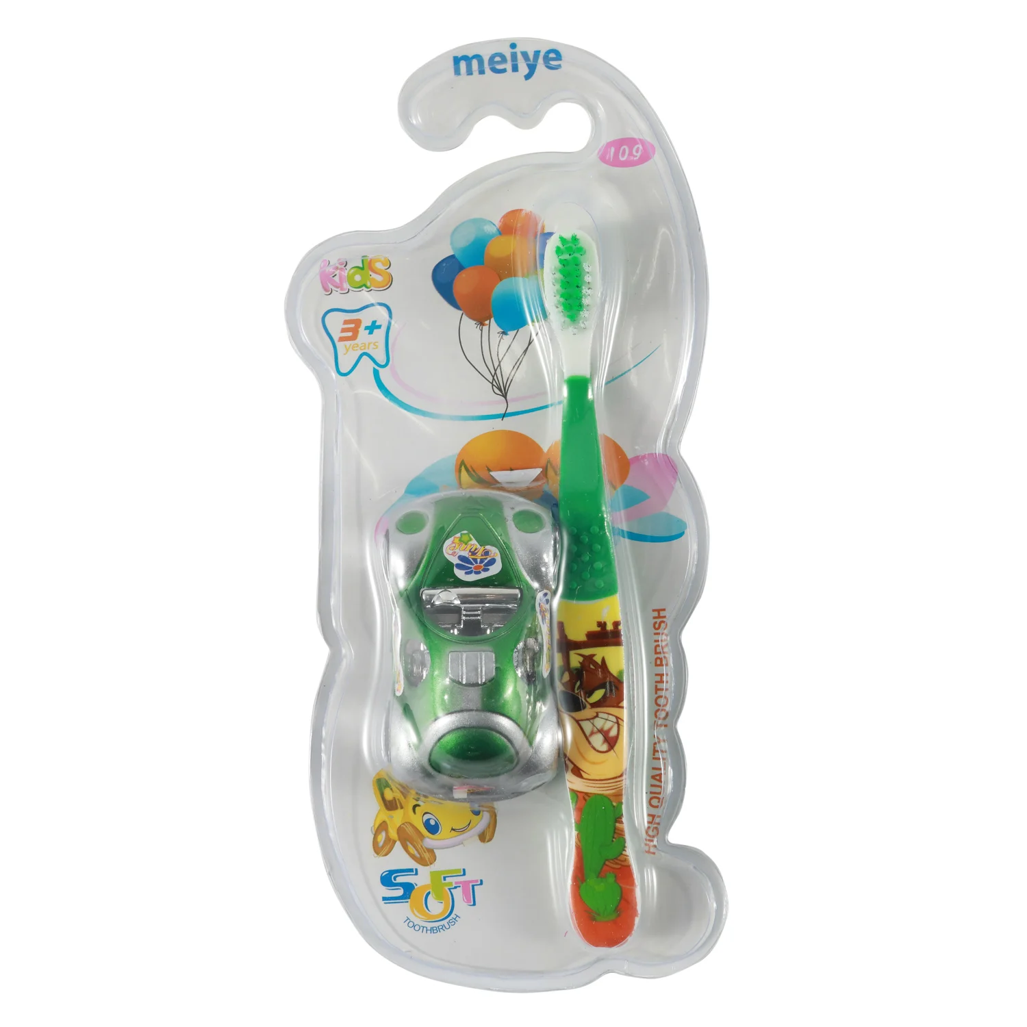 CoralClean OEM cartoon kids toothbrush with small gift wholesale ultra soft dupont bristles child tooth brushes